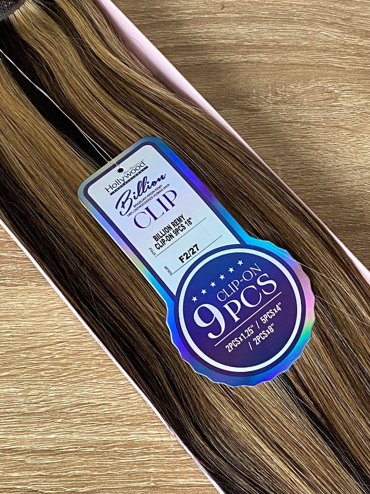 Billion | 9pc Clip In Human Hair Extensions 18inches