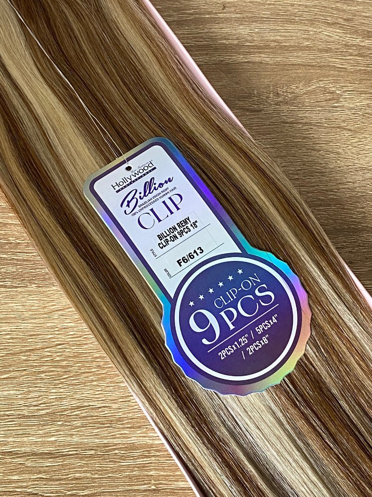 Billion | 9pc Clip In Human Hair Extensions 18inches