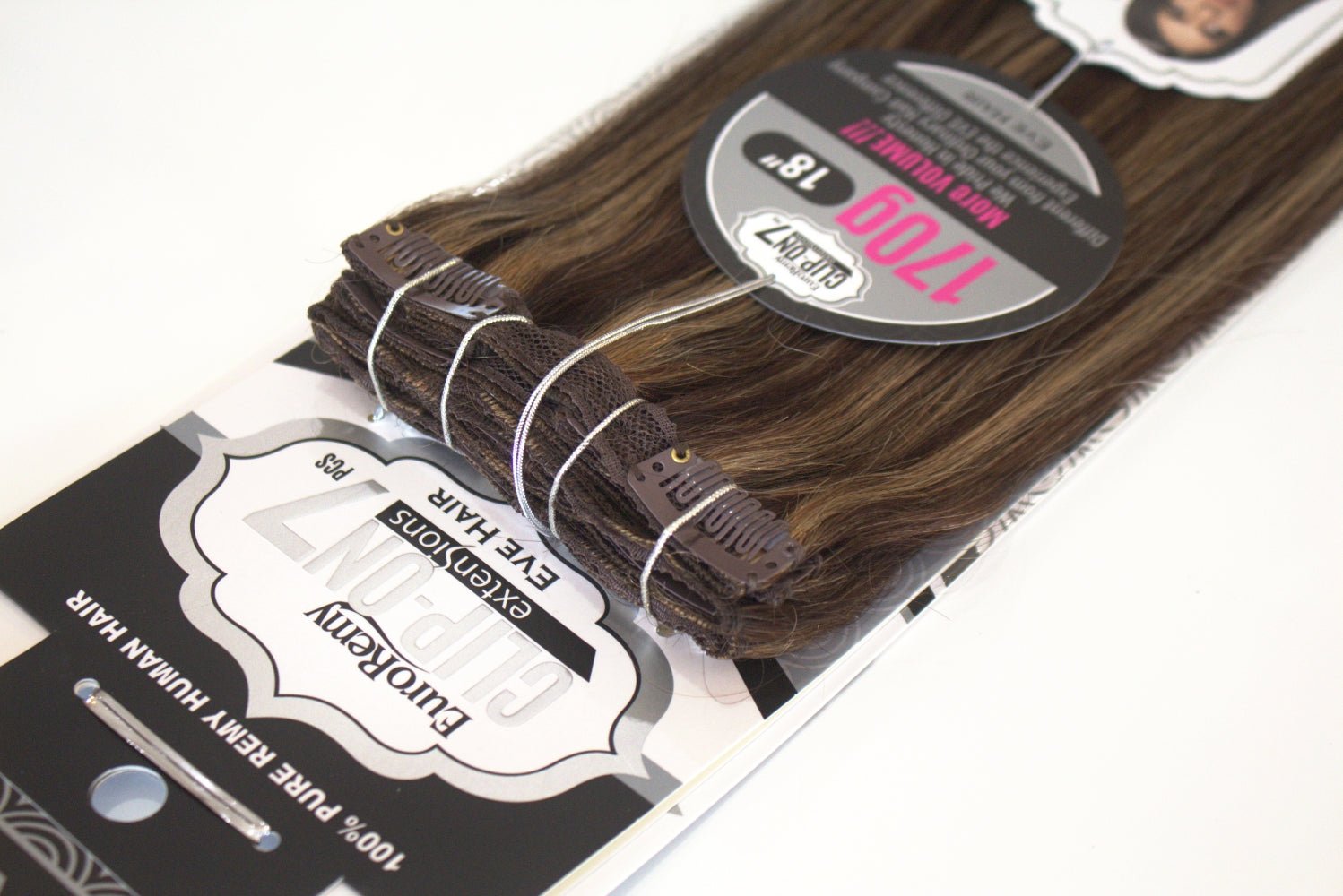 Euro Remy 7pc Clip-In Human Hair 18”