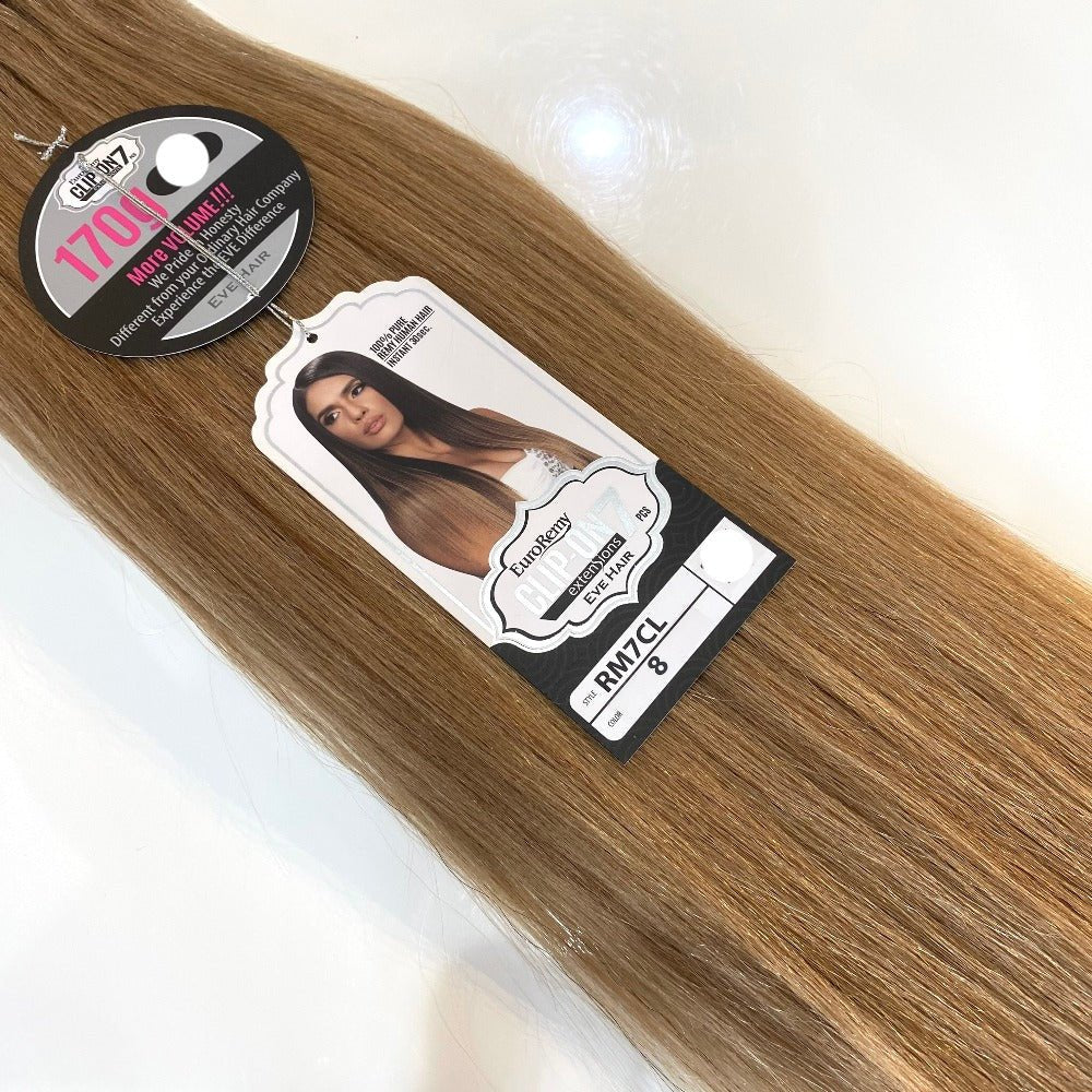 Euro Remy 7pc Clip-In Human Hair 18”