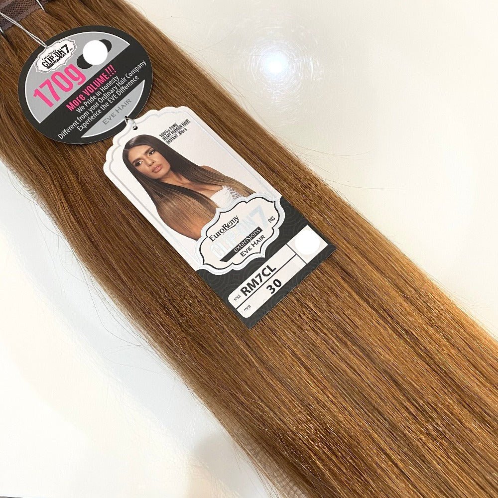 Euro Remy 7pc Clip-In Human Hair 22”
