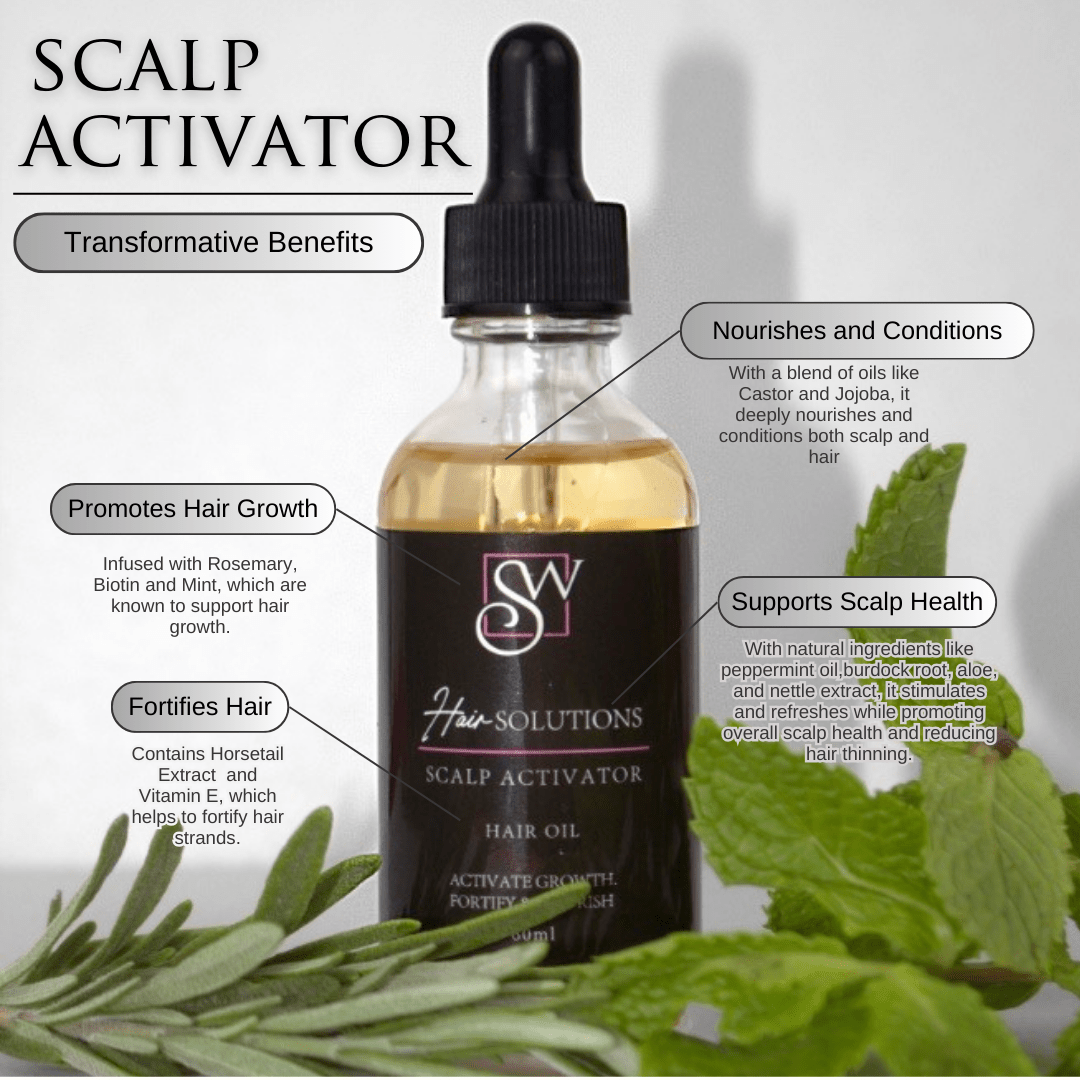 SW Hair Solutions | Rosemary Mint Biotin Hair Growth & Scalp Activator Oil