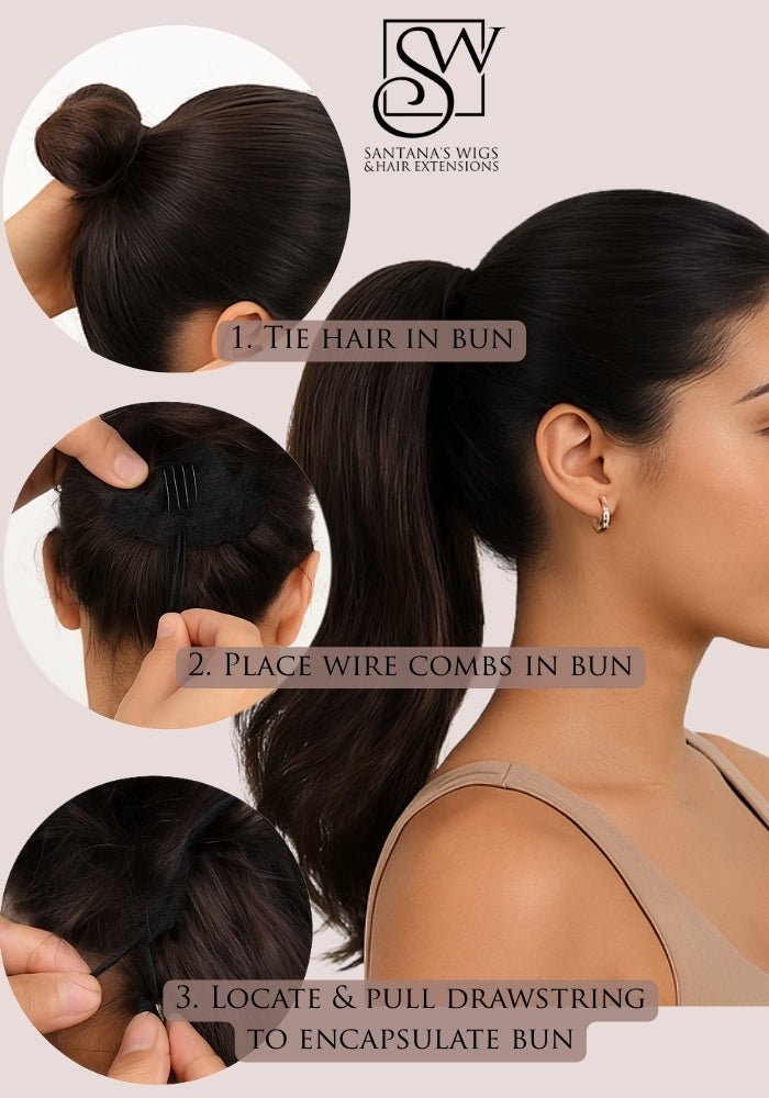 Wavy 14inches| Human Hair Drawstring Ponytail